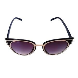 Fantas Eyes Metallic Gold & Black Sunglasses